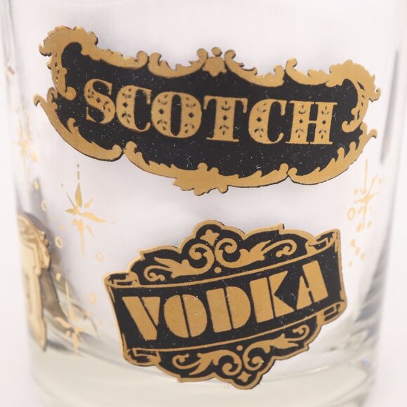 4 West Virginia Glass Co. Liquor Labels Double Old Fashioned Glasses Vtg MCM - Picture 14 of 16